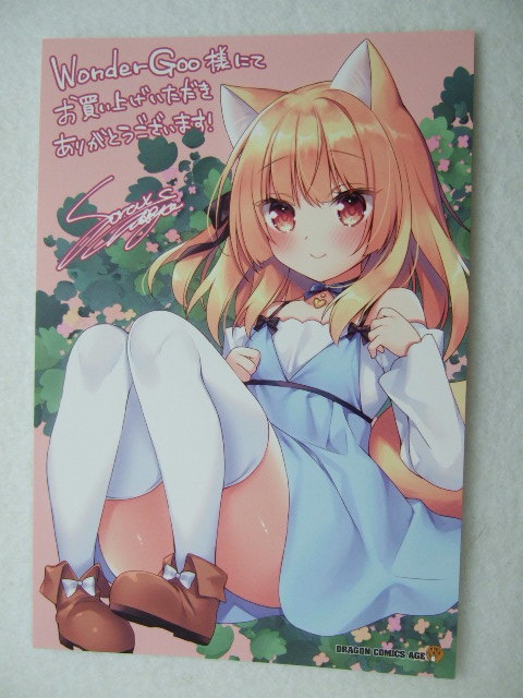ワンダーグー 限定 ボクの理想の異世界生活転生したらケモ耳娘だらけの世界でハーレムに 1巻 ポストカード 231207 特典 WonderGOO 非売品拍卖