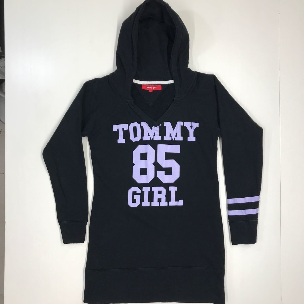 Tommy girl トミーガール スウェットパーカー チュニック プリント トミーヒルフィガー レディース Sサイズ 312-69a拍卖