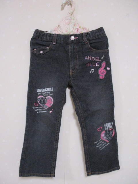 ■ エンジェルブルー ■ 可愛いジーンズ 130㎝ 黒 31224拍卖