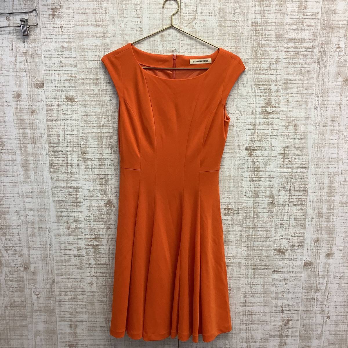 A417◇STRAWBERRY-FIELDS | ストロベリーフィールズ ワンピース 美品 オレンジ拍卖