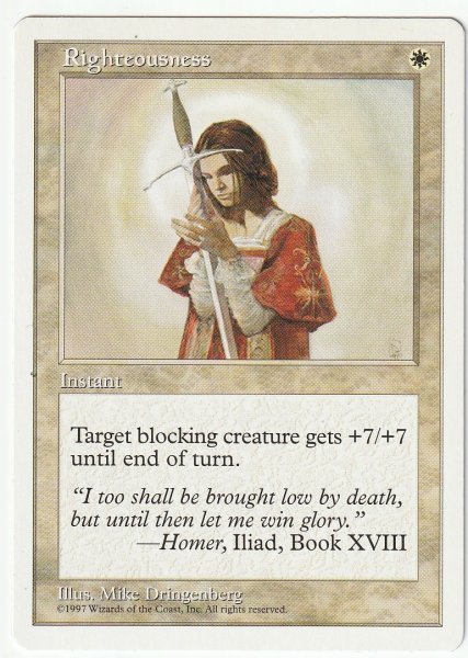 5版 高潔のあかし/Righteousness 英語1枚 3枚まで拍卖