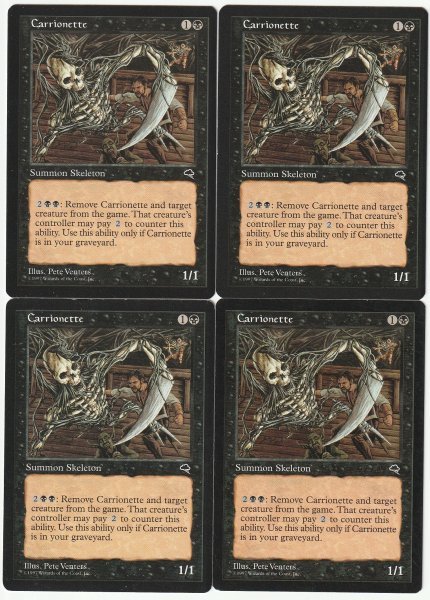 TMP 操り骸骨人形/Carrionette 英語4枚セット拍卖