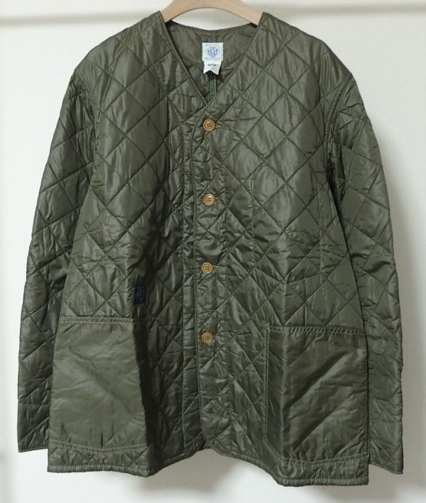 POST O'ALLS OVERALLS ポスト オーバーオールズ SUPER DV 中綿 キルティング ノーカラー ジャケット L アメリカ製拍卖