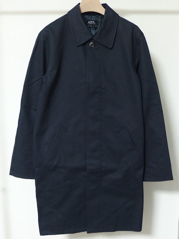 APC A.P.C. アーペーセー ステンカラー コート XS 紺拍卖