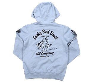 テッドマン/総刺繍/ジップアップパーカー/sax/M/tdsp-150/エフ商会/カミナリモータース/スカジャン拍卖