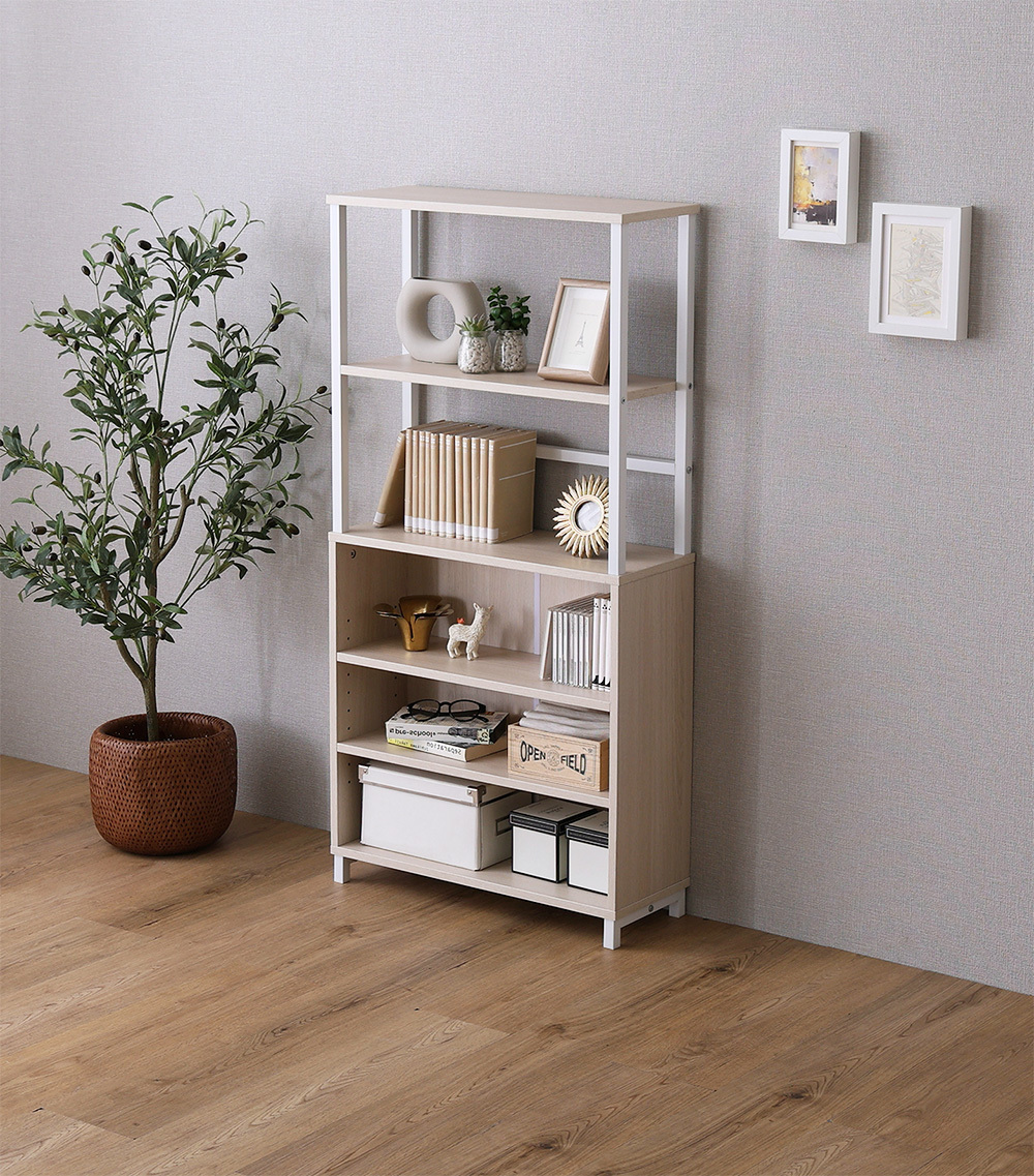 ラック オープンラック 幅60 マルチキャビネット ホワイトオーク色拍卖