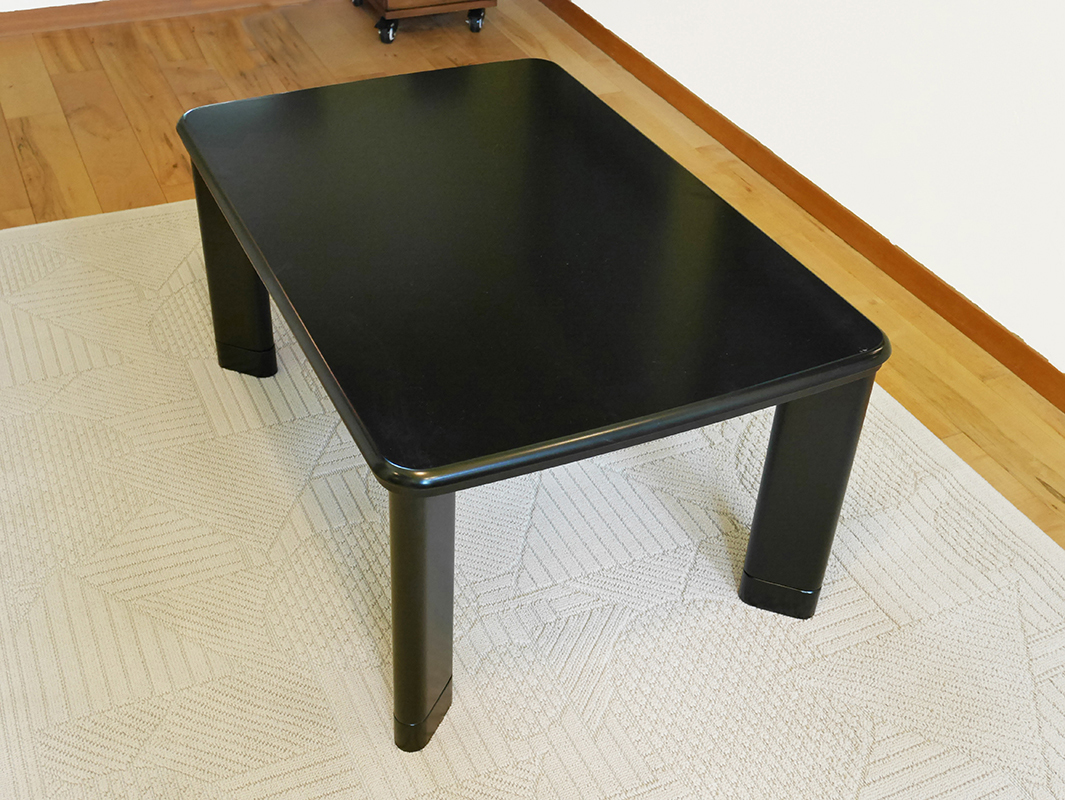 1年中使えるこたつテーブル 90×60cm こたつ コタツ コンパクト ブラック拍卖