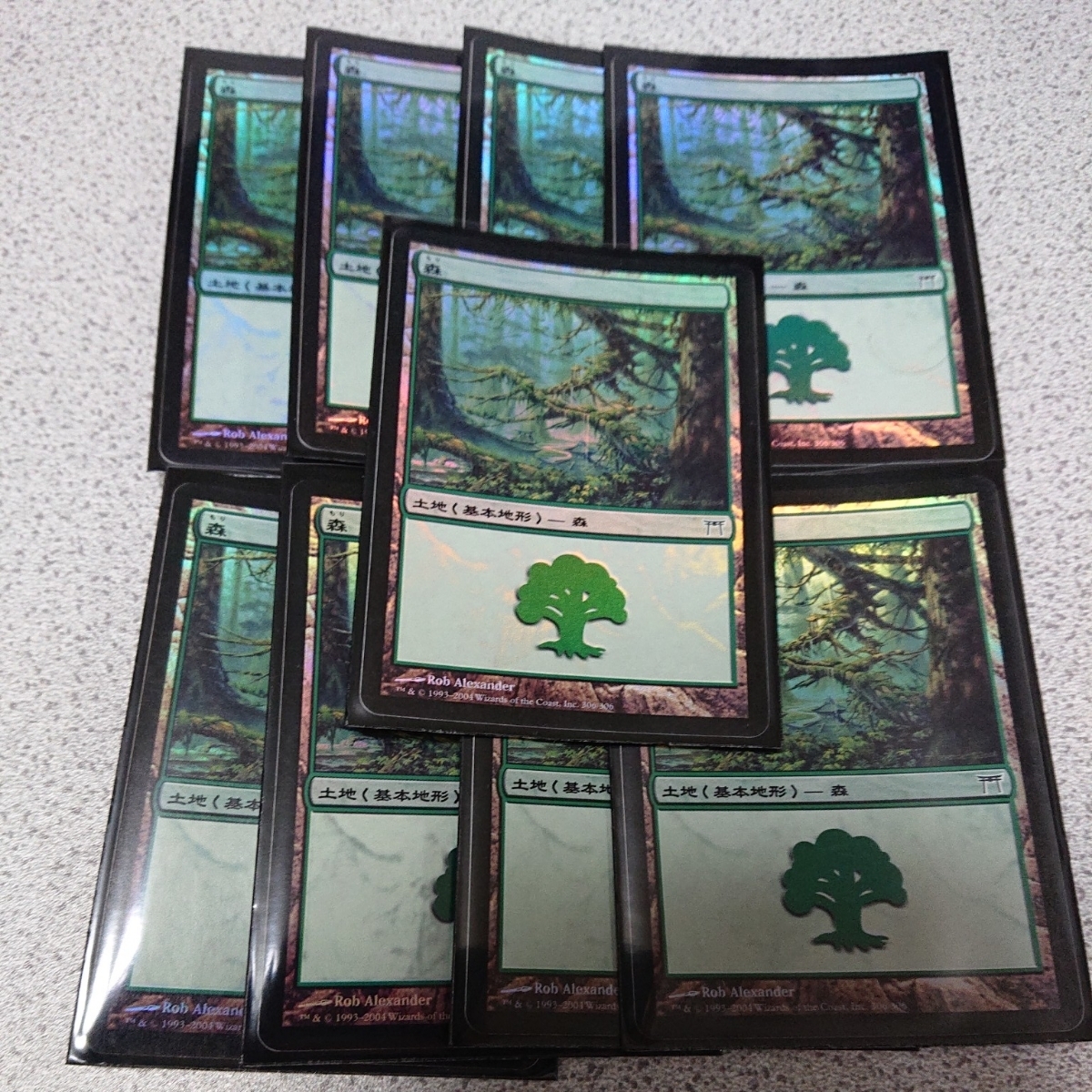 MTG CHK 森 306/306 日本語foil 九枚セット Rob Alexander 即決拍卖