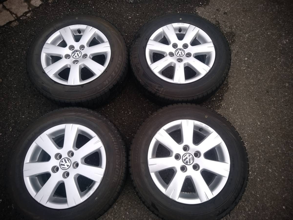 VW フォルクスワーゲン ポロ 純正 14インチ 6J +43 スタッドレス175/65R14 PCD100 5H 4本拍卖