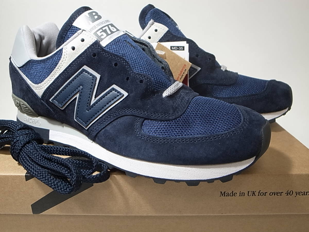 【送料無料 即決】NEW BALANCE UK製 OU576PNV 27cm US9 新品 35周年記念 復刻 NAVY ネイビー 紺 ピッグスキンスウェード メッシュ 英国製拍卖
