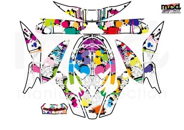 (ステッカー) SHOEIヘルメットVFX-W用 デカール TYPEインクスプラッシュ 白地拍卖