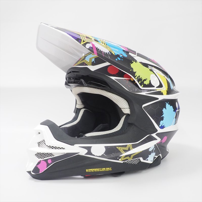 VFX-WR用 ヘルメット デカールキット ステッカーセット Mサイズ 80Sタイプ インクスプラッシュ オフロード ショウエイ拍卖