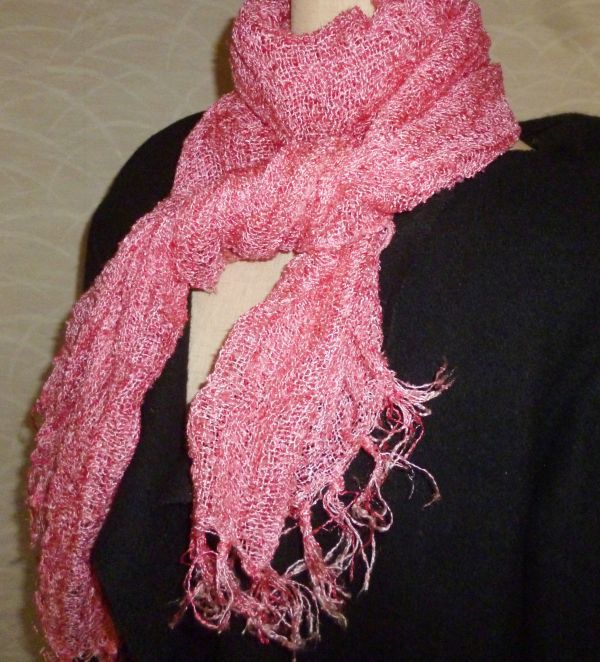 s3【INDIA】ショッキングピンク☆ビスコース素材☆ストール☆拍卖