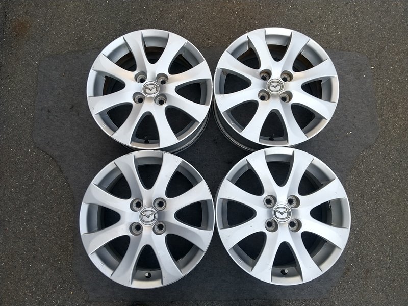 『psi』 マツダ純正 15インチ × 6J +45 4穴 PCD100 アルミホイール4本セット拍卖