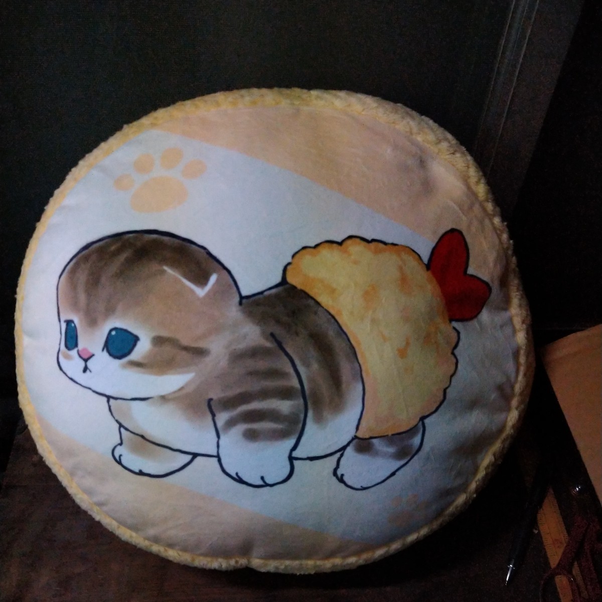 クッション mofusand 円型 猫柄 タグ付き未使用 プライズ拍卖