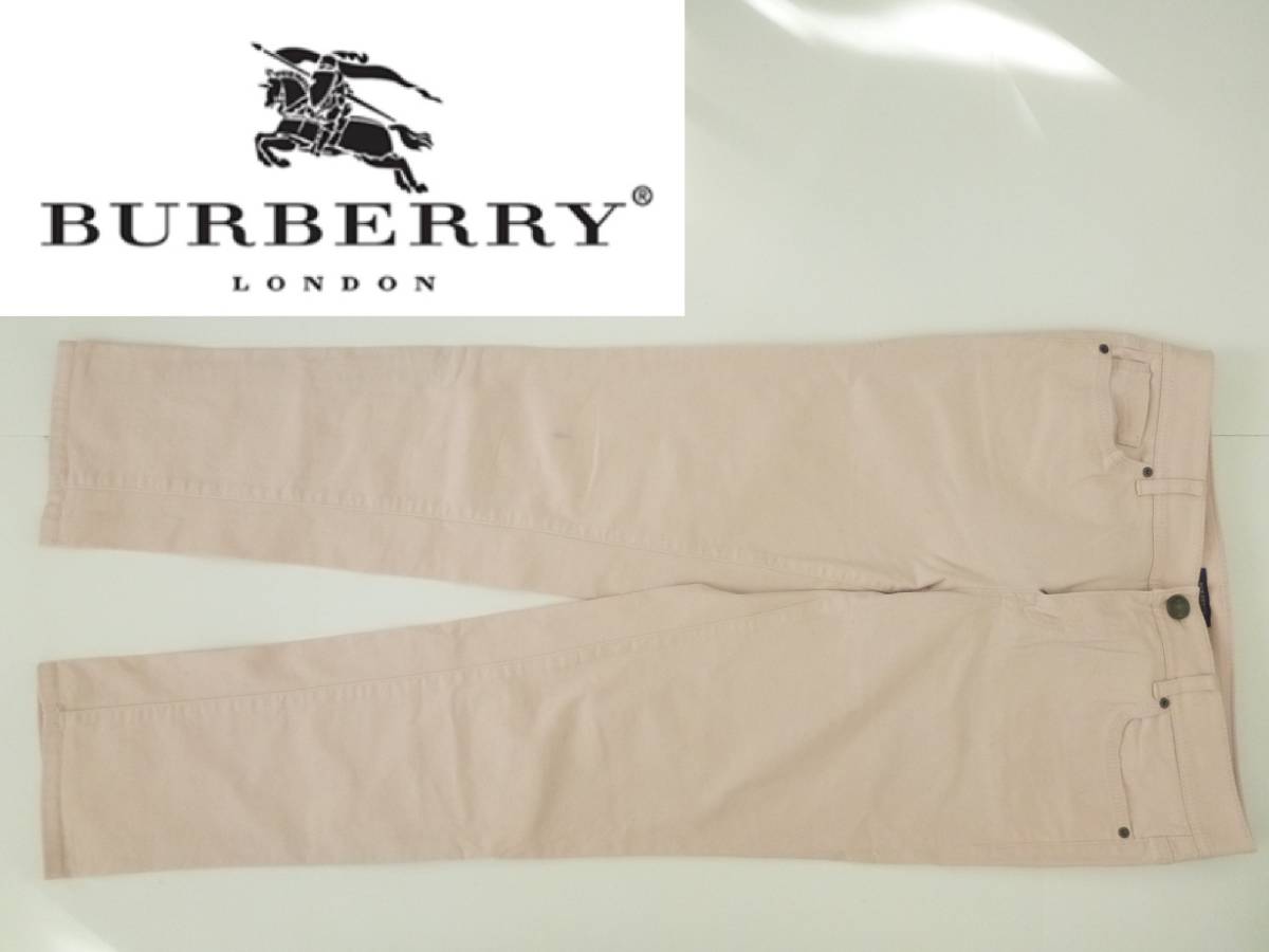 超美品 Burberry London バーバリーロンドン★ ピンク カラー パンツ 44 XL相当拍卖