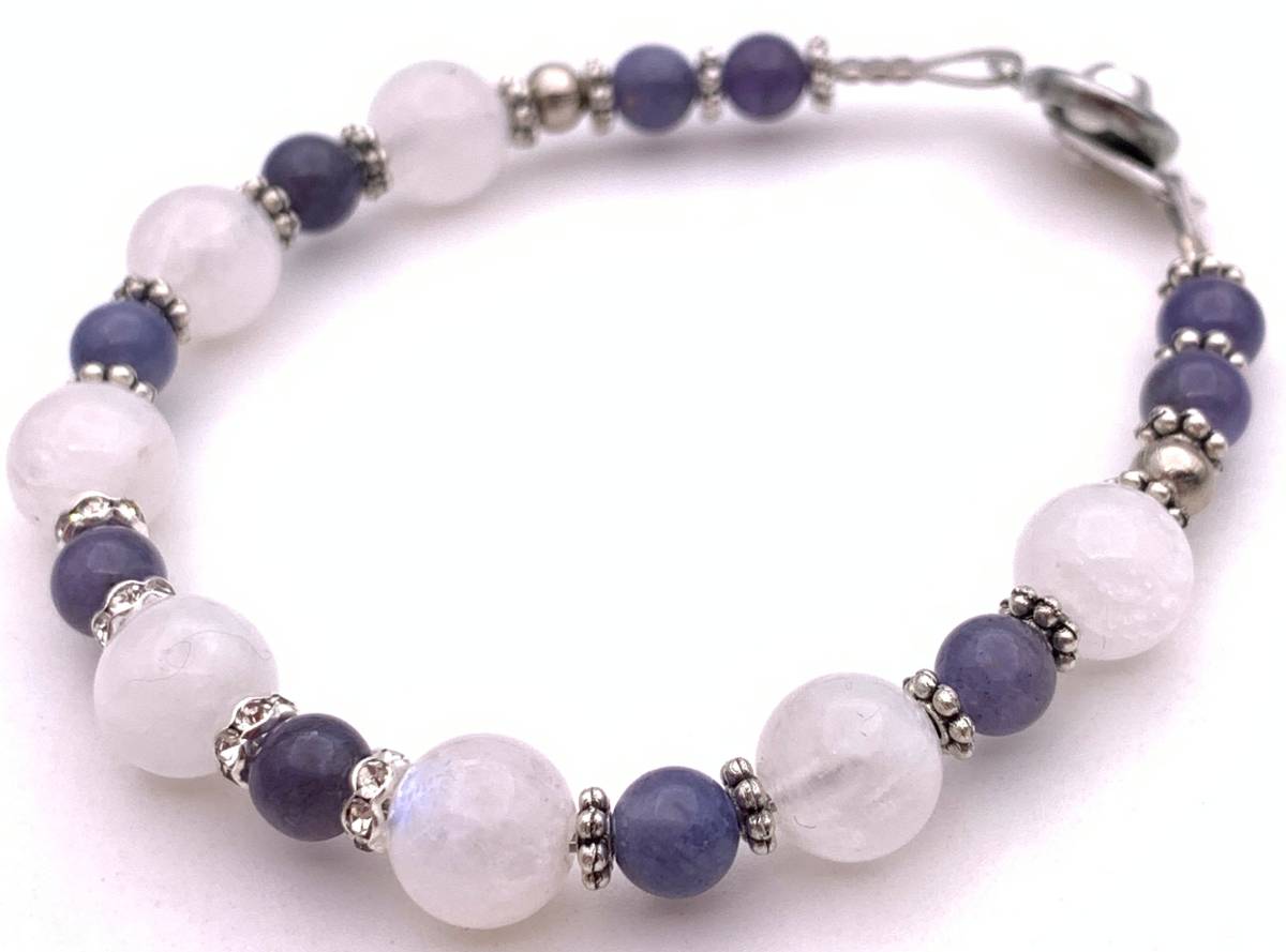 天然石タンザナイト&ムーンストーンのブレスレット拍卖