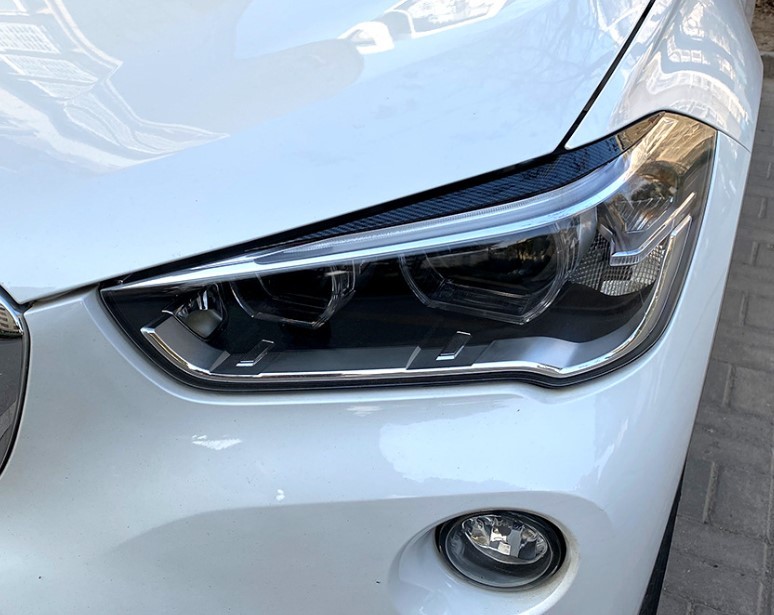 スポーティ全開♪ BMW カーボン ルック アイライン ヘッド X1 F48 sDrive xDrive 18i 18d 20i 25i Mスポーツ Xライン X1シリーズ拍卖