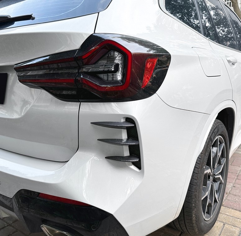 スポーティ全開♪ BMW カーボン ルック リアバンパー ダクト ガーニッシュ G01 X3 xDrive 20d 20i 30e M40d M40i Mスポーツ X3シリーズ拍卖