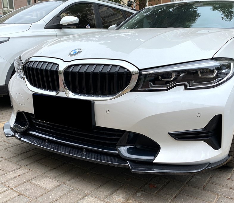 スポーティ全開♪ BMW カーボン ルック フロントバンパー リップ スポイラー G21 318i 320d 320i SE xDrive 3シリーズ ツーリング 前期拍卖