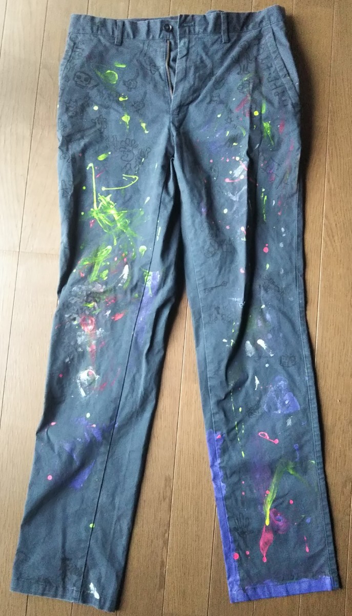 チノパン パンツ ズボン アート グラフィック デザイナーズ ペインターズパンツ拍卖