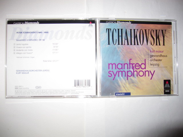チャイコフスキー:マンフレッド交響曲 クルト・マズア,ライプツィヒ・ゲヴァントハウス管弦楽団 TELDEC拍卖