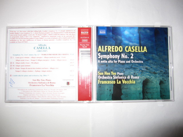 カゼッラ:交響曲第2番/ピアノとオーケストラのための「深夜に」 フランチェスコ・ラ・ヴェッキア,ローマ交響楽団 NAXOS拍卖