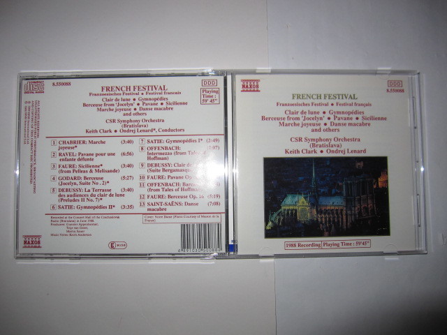 フレンチ・フェスティバル シャブリエ:楽しい行進曲他 クラーク,レナールト,チェコスロヴァキア放送交響楽団(ブラティスラヴァ) NAXOS拍卖