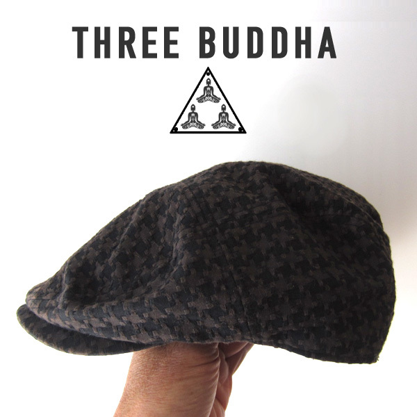 未使用 THREE BUDDHA/スリーブッダ★ チェック柄 ハンチング 拍卖