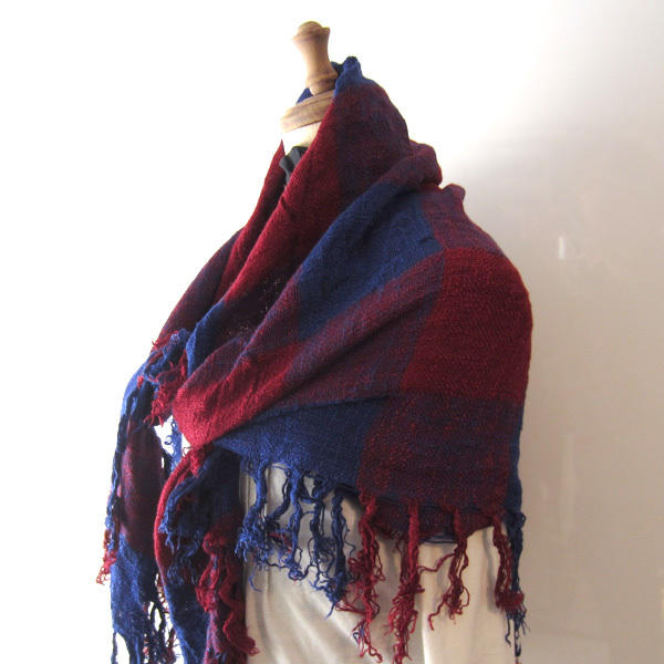 美品 FCB★ チェック柄 マフラー ストール拍卖