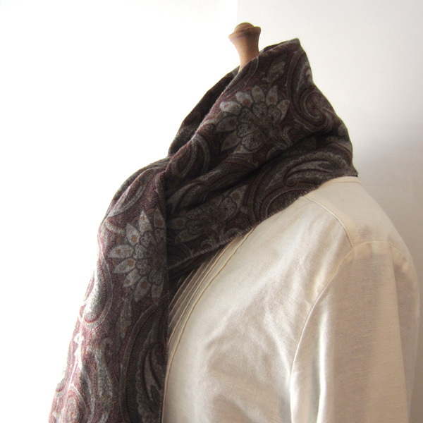 美品 Glen Prince/グレンプリンス★ リバーシブル ウールストール拍卖