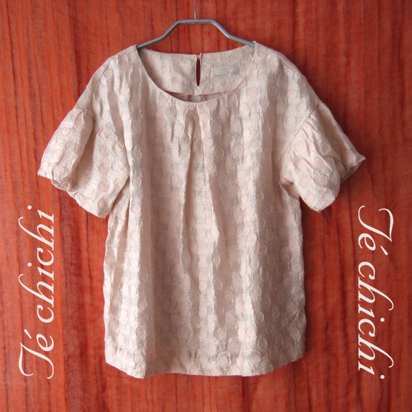 美品 Te chichi/テチチ★ ギャザー加工が可愛い半袖ブラウス 薄ピンク拍卖