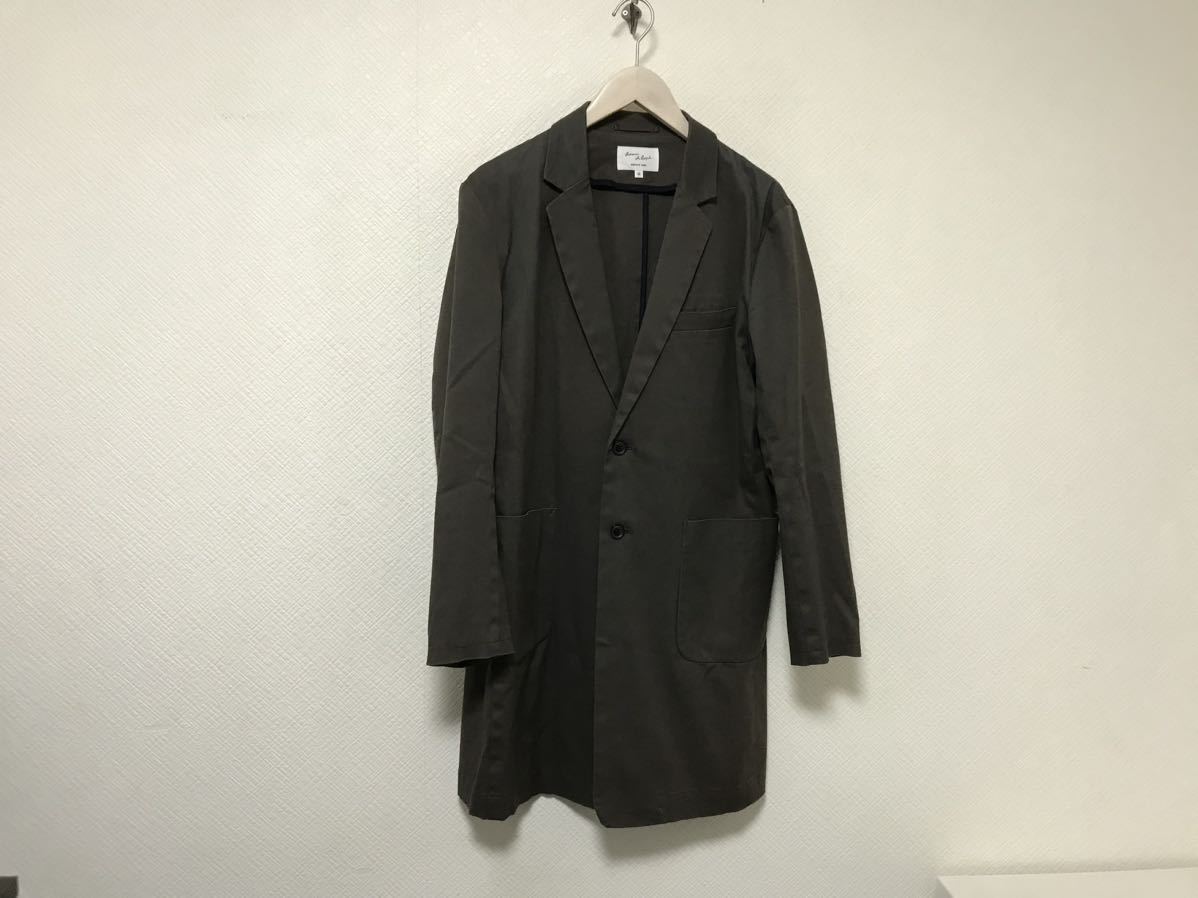本物アダムエロペadametRopeコットンストレッチロングチェスターコートジャケットメンズサーフアメカジミリタリービジネススーツグレーM拍卖