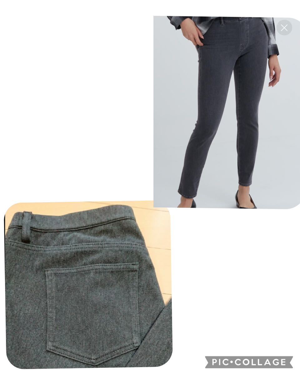 新品 ユニクロ ウルトラストレッチ レギンスパンツ ダークグレー M タグ付 スキニーパンツ ホワイトデー。拍卖