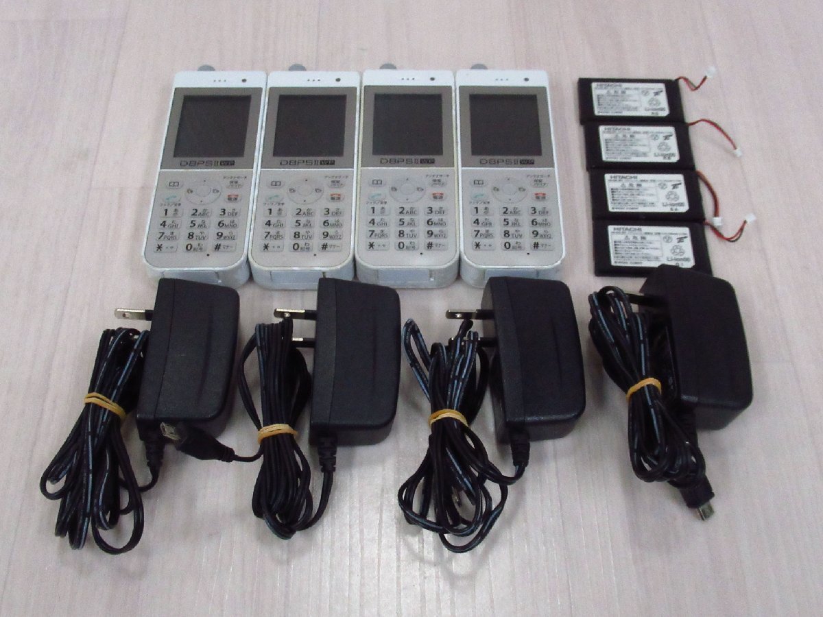Ω XI2 6741 保証有 18年製 日立 HITACHI 事業所用 デジタルコードレス HI-D8PSWPⅡ 4台セット 電池付 初期化済 ・祝10000!取引突破!拍卖