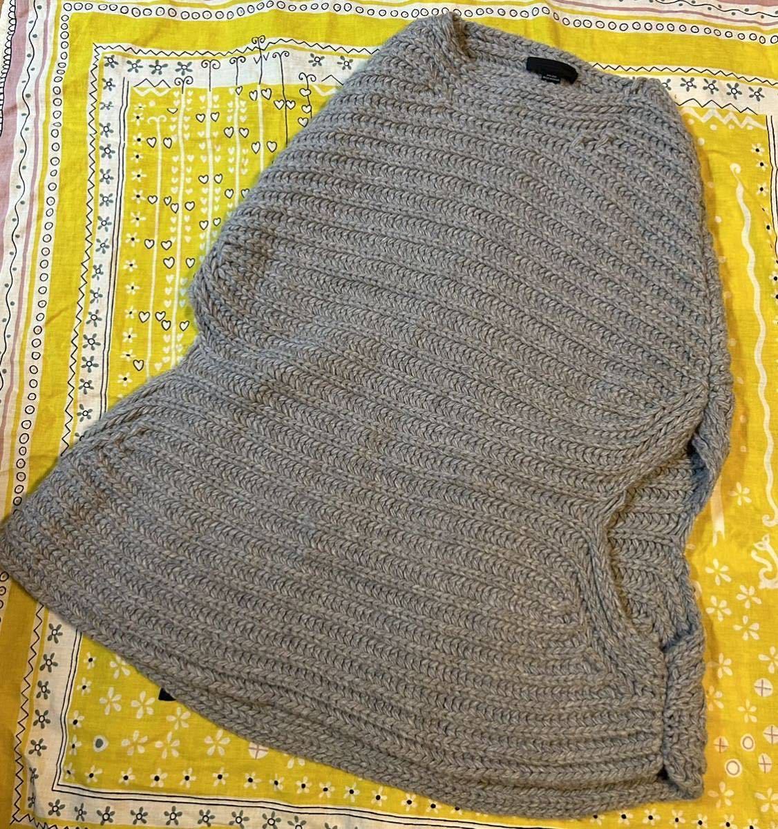 ◇Alexander Wang アレキサンダーワン ローゲージニットポンチョ グレー FREEサイズ◇ニット ケープ◇使用頻度少なめ◇拍卖