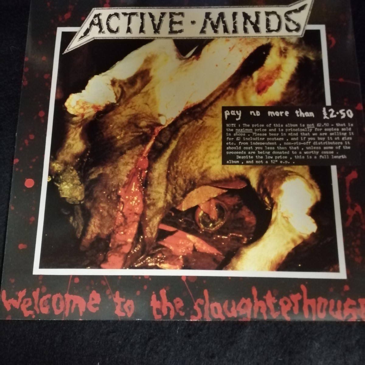 D01 中古LP 中古レコード ACTIVE MINDS welcome to the slaughterhouse UK盤 TUNE11 ハードコアパンク拍卖