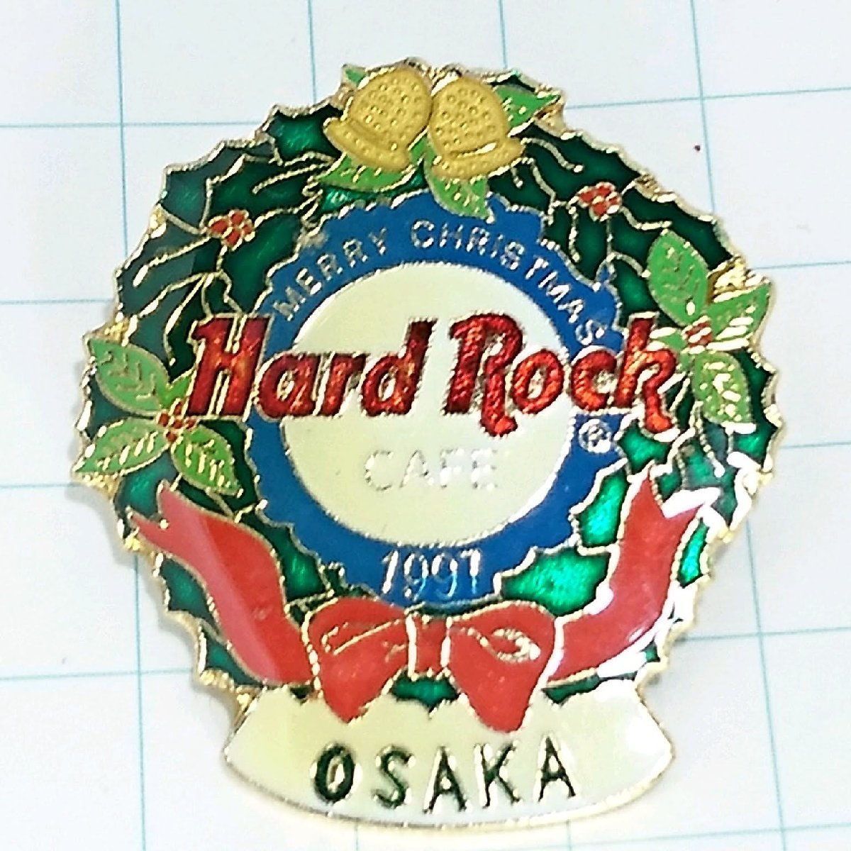 送料無料)Hard Rock Cafe クリスマスリース ハードロックカフェ ピンバッジ PINS ブローチ ピンズ A21650拍卖