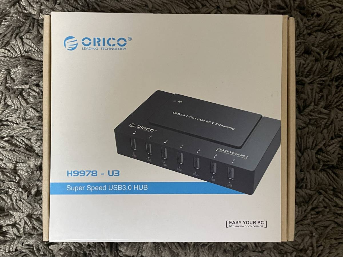 ORICO USB 3.0 7ポート ハブ ルネサス 国産チップ uPD720210 2基搭載品 電源アダプタ USB3.0 日本独自仕様 H9978-U3拍卖
