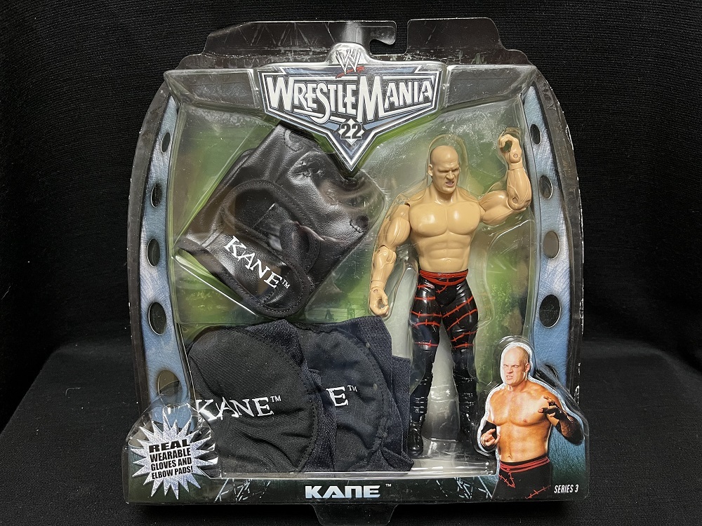 JAKKS:WWE WRESTLEMANIA 22 SIGNATURE GEAR SERIES ケイン w/リストバンド&エルボーパット (未開封品)拍卖