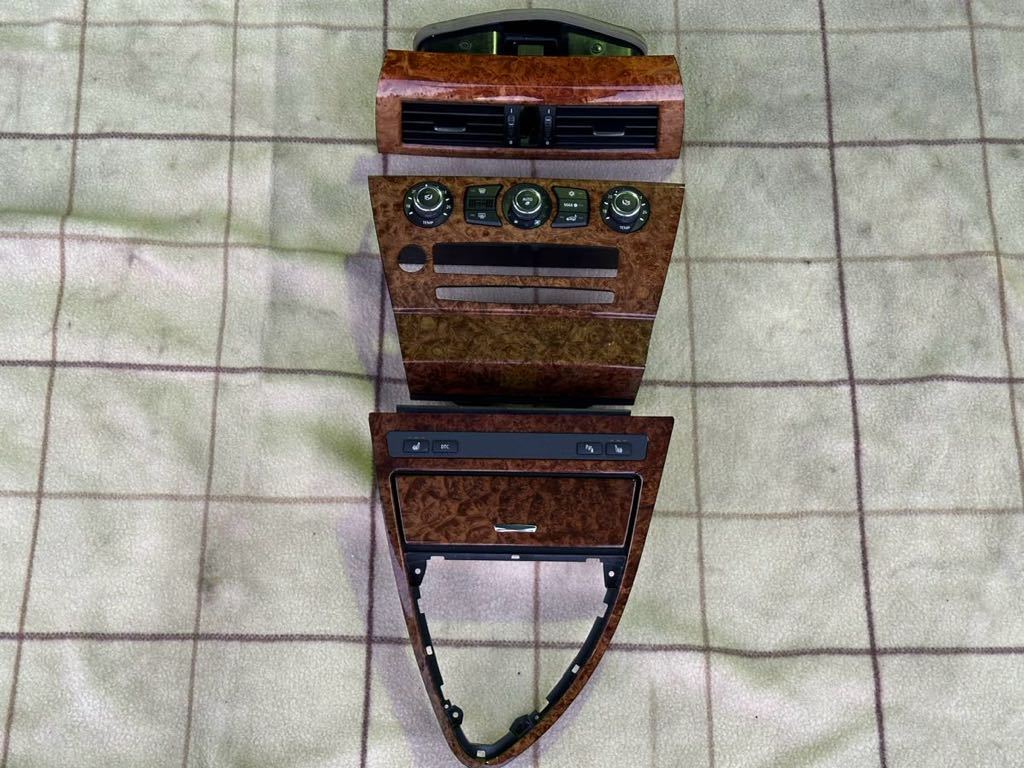 美品 BMW E63 6シリーズ ウッドパネル セット センターコンソール シートヒーターパネル エアコン操作パネル 630i 拍卖