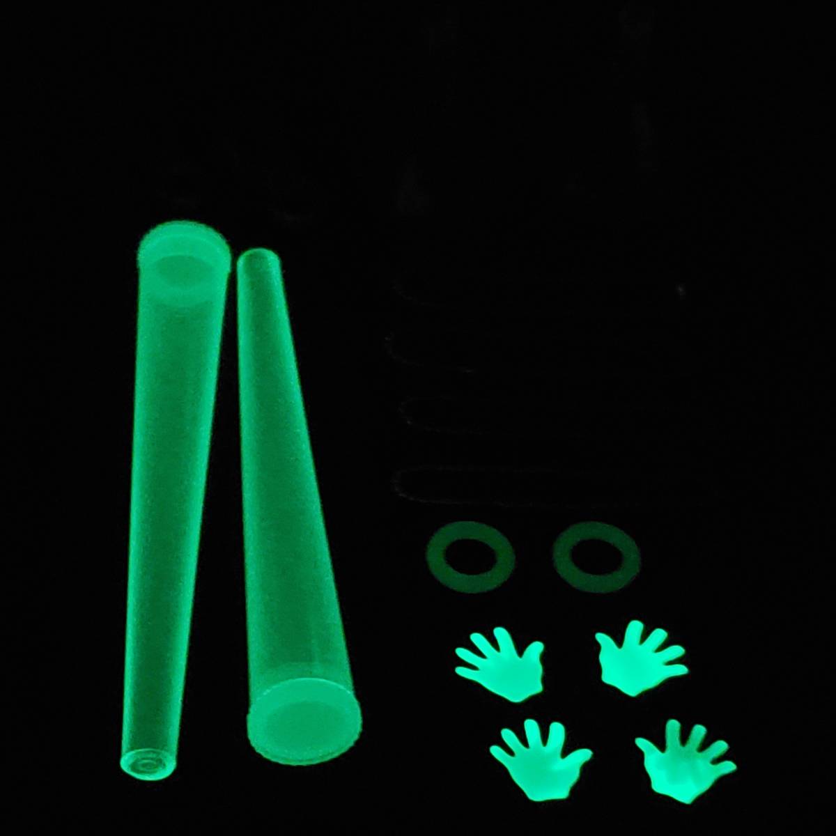 ◆ 蓄光 ◆ 2 SET スリムケース &ミニ ロート / キーホルダー ピルケース キーチェーン  glow グロウ 夜光拍卖