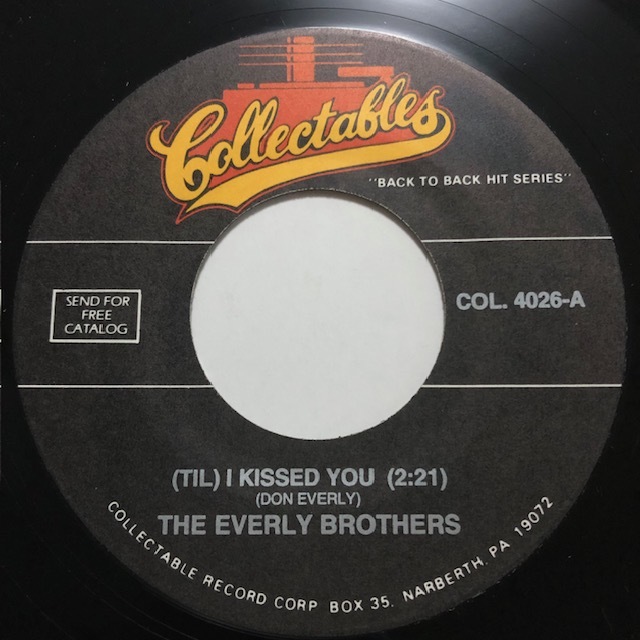 THE EVERLY BROTHERS / TIL I KISSED YOU / PROBLEMS /Collectables/Rock/Rockabilly/Pop/Reissue/big hit !!/7inch/951拍卖