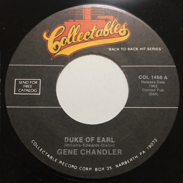 GENE CHANDLER / DUKE OF EARL / RAINBOW /Collectables/Doo Wop/Reissue/big hit !!/7inch/965拍卖
