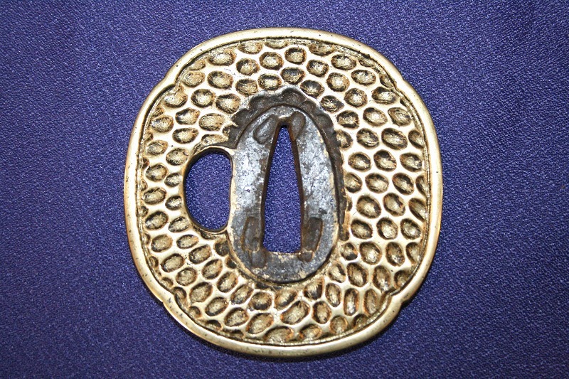 現代製肥後鍔!真鍮地肥後岩目図拍卖