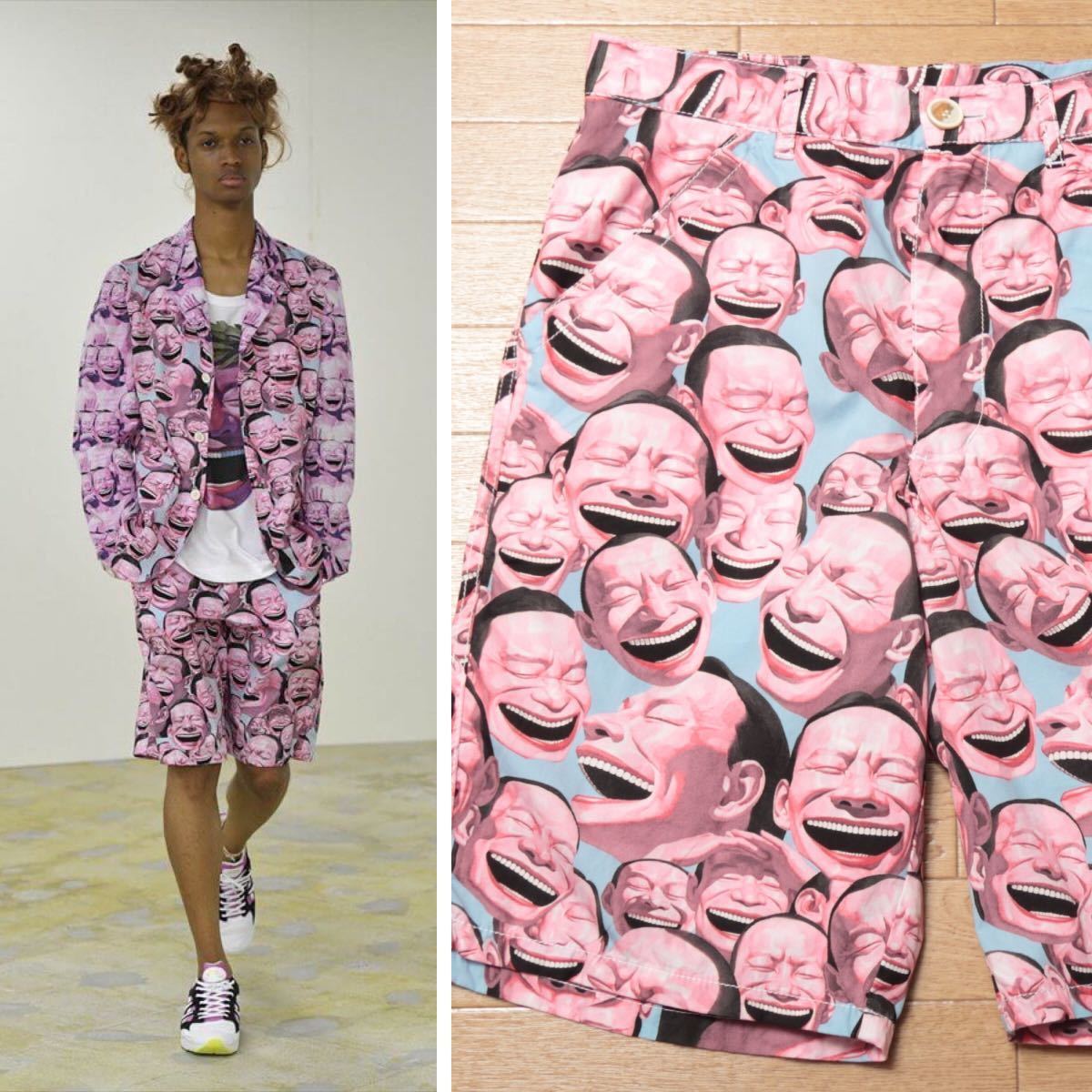 2021 コムデギャルソン ユエミンジュン YUE MINJUN SHIRT ハーフパンツ シャツ comme des garconsヴィンテージ プリュス ショーツ コラボ拍卖