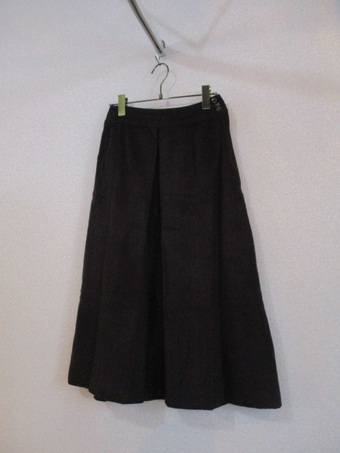 MademoiselleNONNON茶ボックスプリーツロングスカート(USED)122218)拍卖