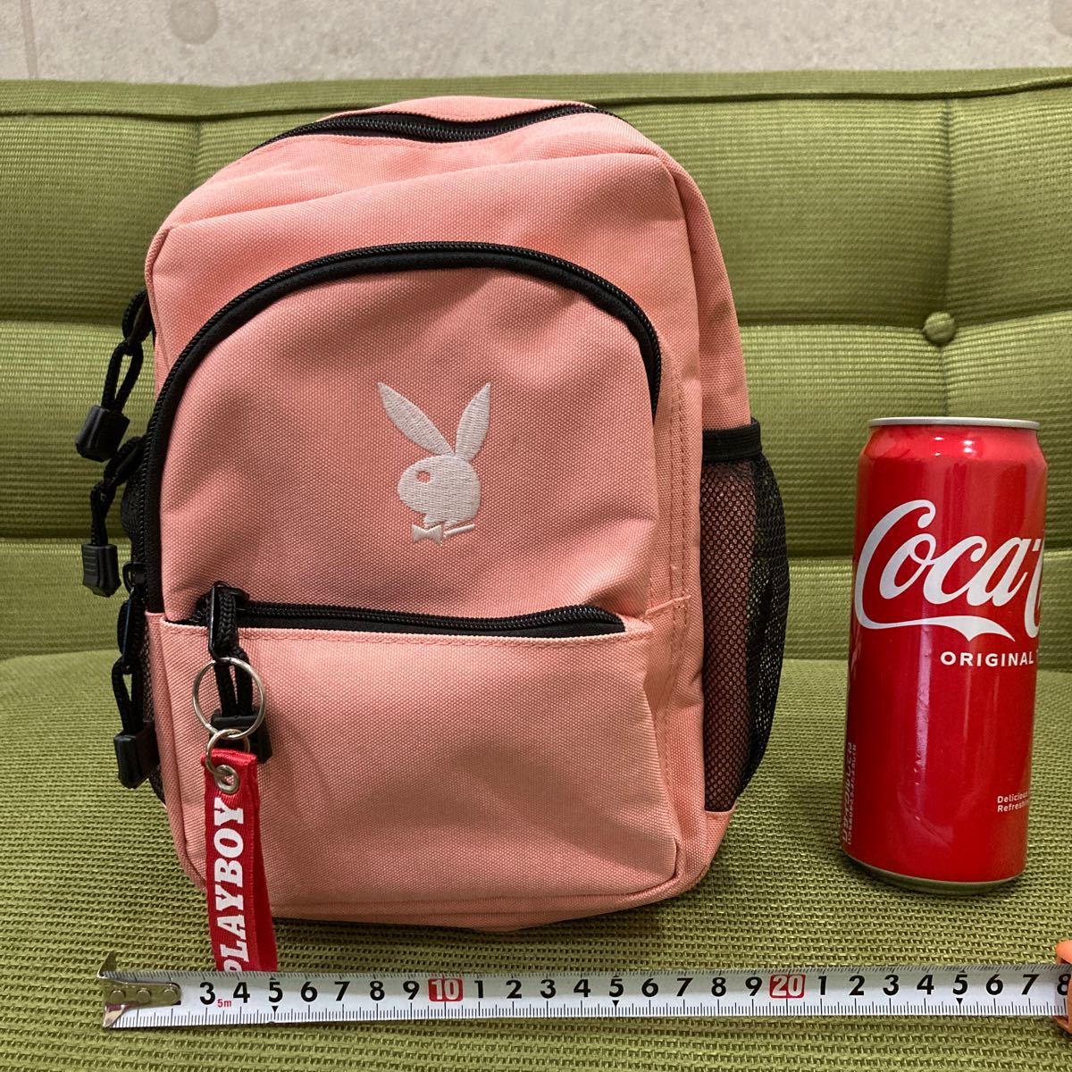 YK-5485 中古品 PLAYBOY プレイボーイ かばん バック バッグ リュックサック 約20cm×約27cm×約16cm#ウサギ #散歩拍卖