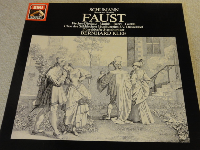 シューマン「ファウストからの場面」ディースカウ、マティス、ベリー、ゲッダ クレー指揮 独EMI 1C165-46 435/36T 2枚組 美品拍卖