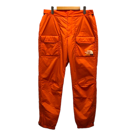 未使用品 グッチ GUCCI xTHE NORTH FACE 663764 ナイロンカーゴパンツ ボトムス ロゴ プリント 中わた L オレンジ メンズ拍卖